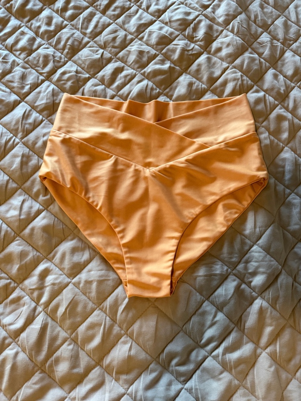 High-Waist gold/orange Bikini Bottoms